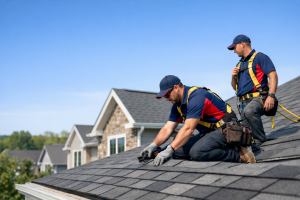 Professional roofing contractors installing shingles in Western Pennsylvania, West Virginia, and Ohio.