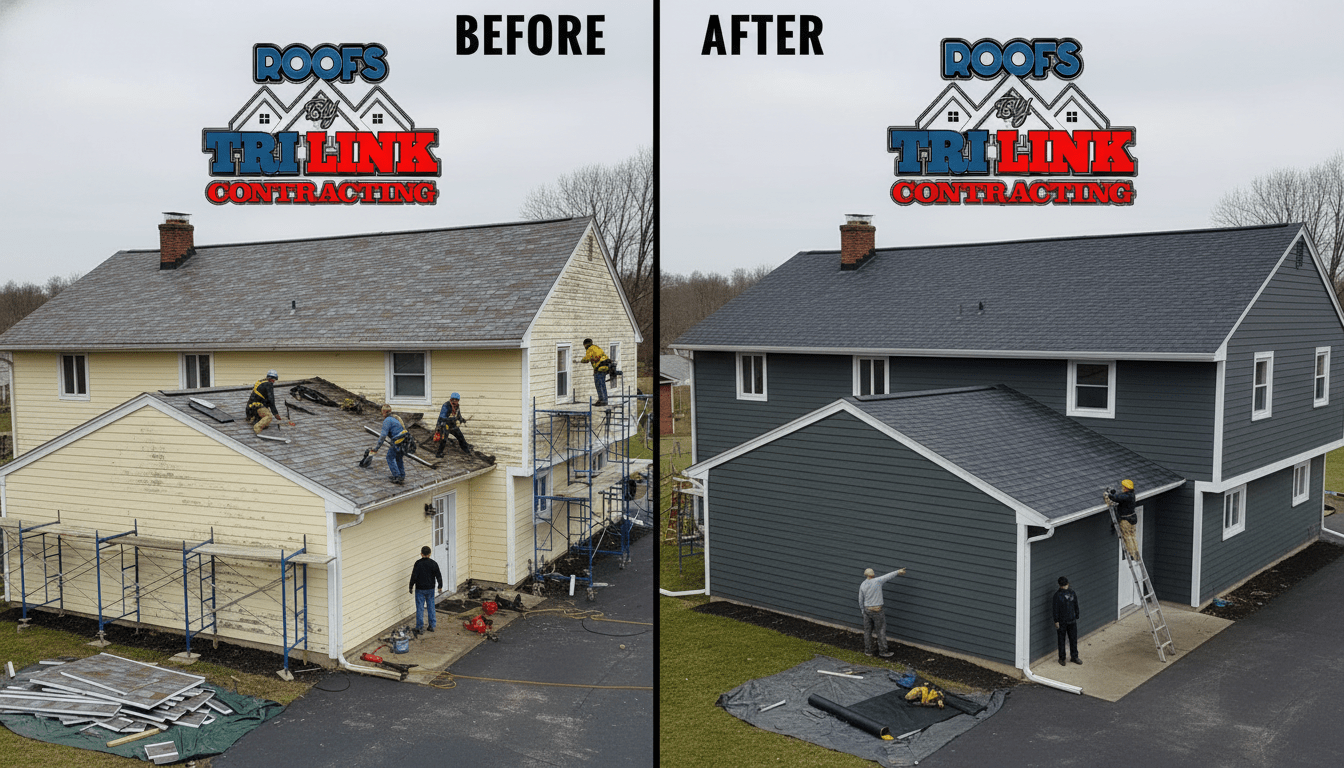 Tri-Link roofing project on financed home Pennsylvania