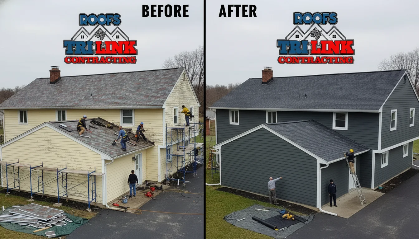 Tri-Link roofing project on financed home Pennsylvania