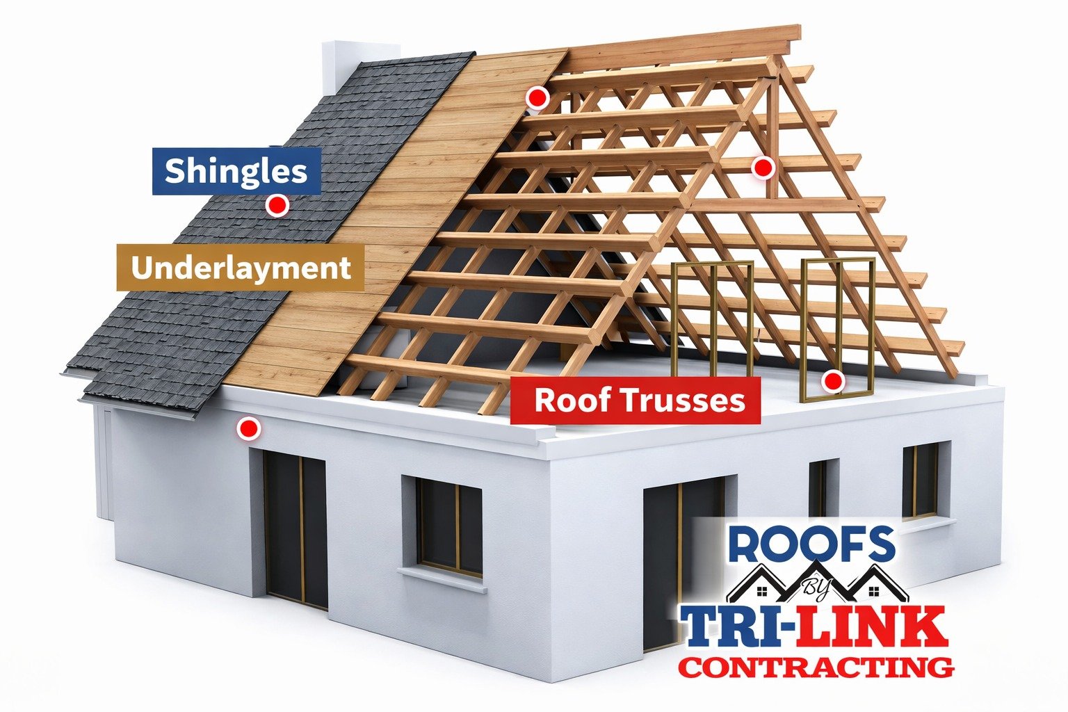 Tri-Link complete exterior services — roofing, siding, gutters and soffit