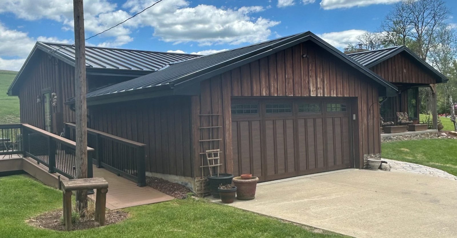 Tri-Link Contracting metal roof installation - detail view